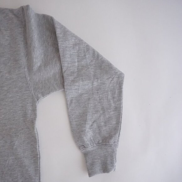 Vintage MC Sportswear Grey Heart Embroidered Cotton Sweatshirt Romantic Boho M - Picture 4 of 9